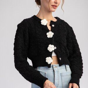 Floral Cropped Cardigan